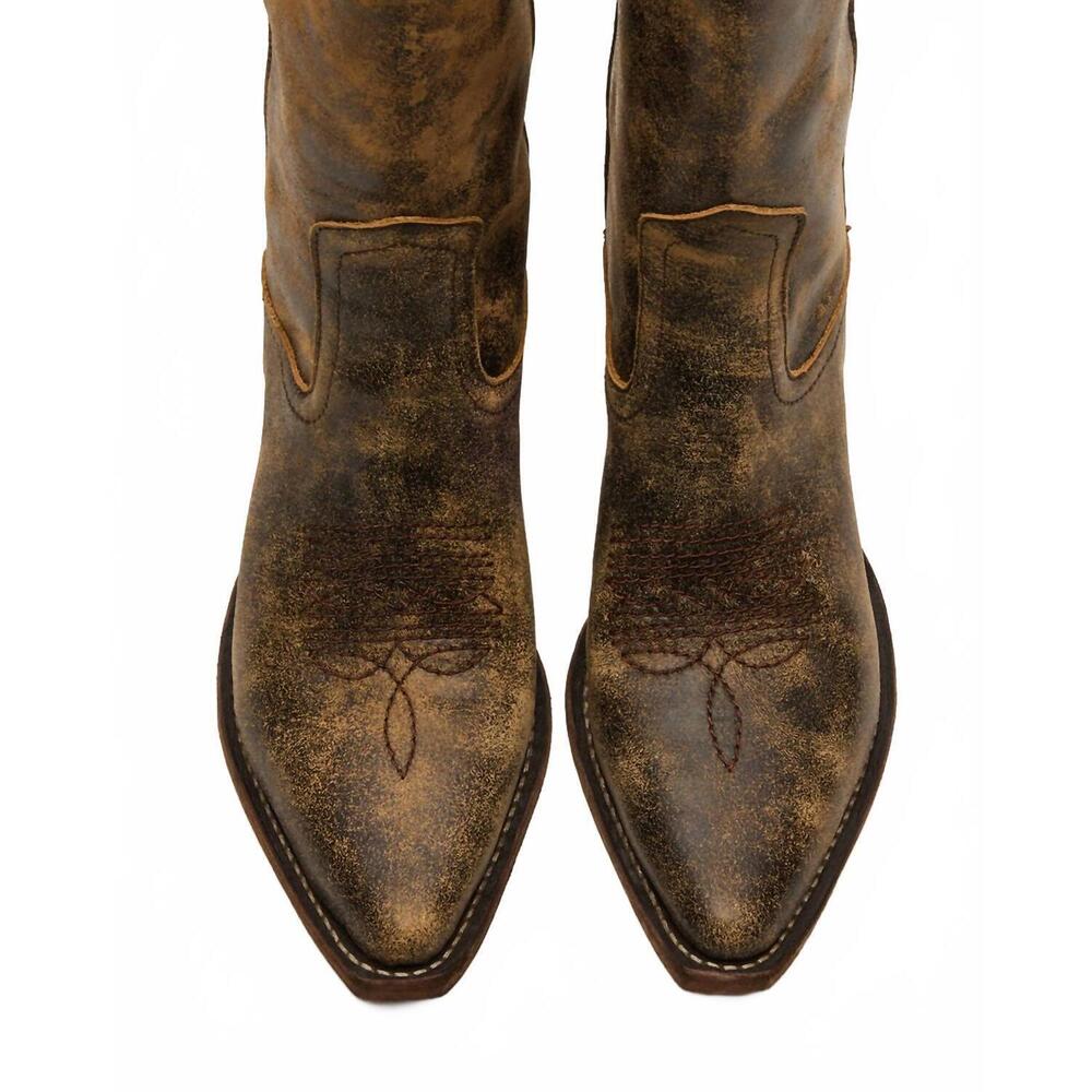 NEW STEVE MADDEN women's albany boots in brown distressed - Picture 5 of 6